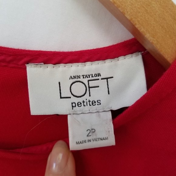 LOFT Ann Taylor Striped Color Block Comfy Knit Tee Shirt Dress - Picture 9 of 9